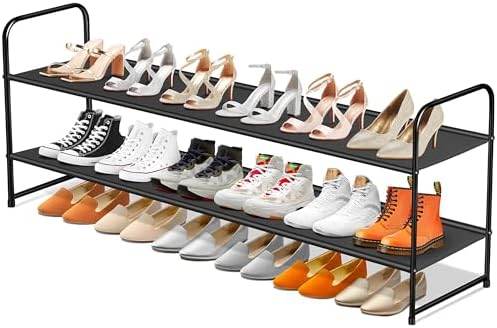 Long 2-Tier Shoe Organizer for Closet