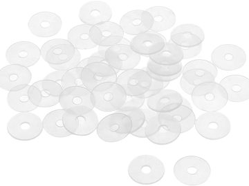 uxcell nylon flat washers m4 17mm od 4mm id 1mm thickness sealing gasket for faucet pipe water hose clear pack of 50