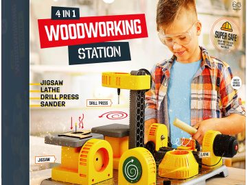 4 in 1 Woodworking Station for Kids